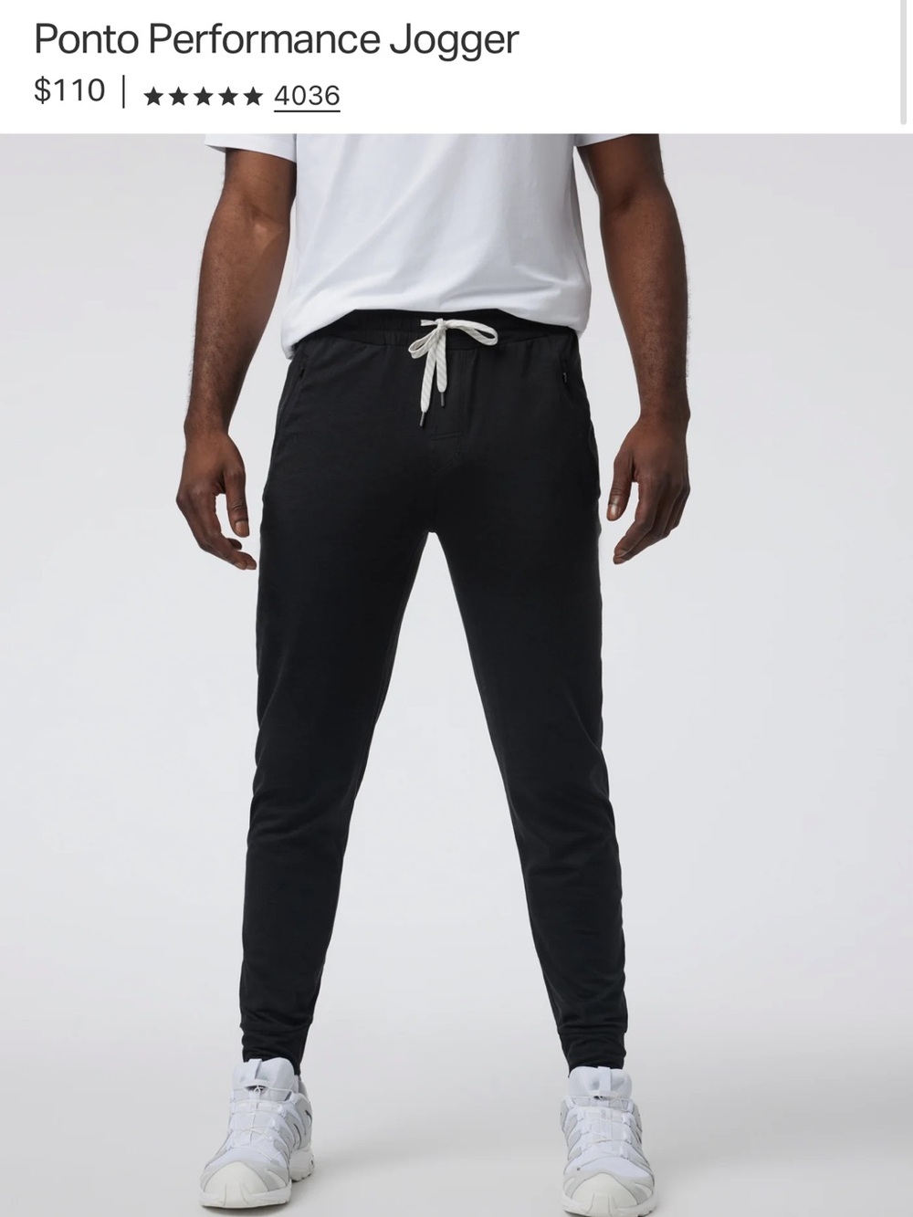 Black heather Ponto Performance Jogger Pants
